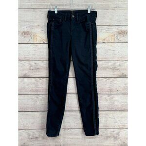 Vince Dylan Skinny Jeans Women's Size 27 Dark‎ Coastal Blue Side Stripes